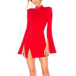 Mini red dress by Michael Costello x revolve